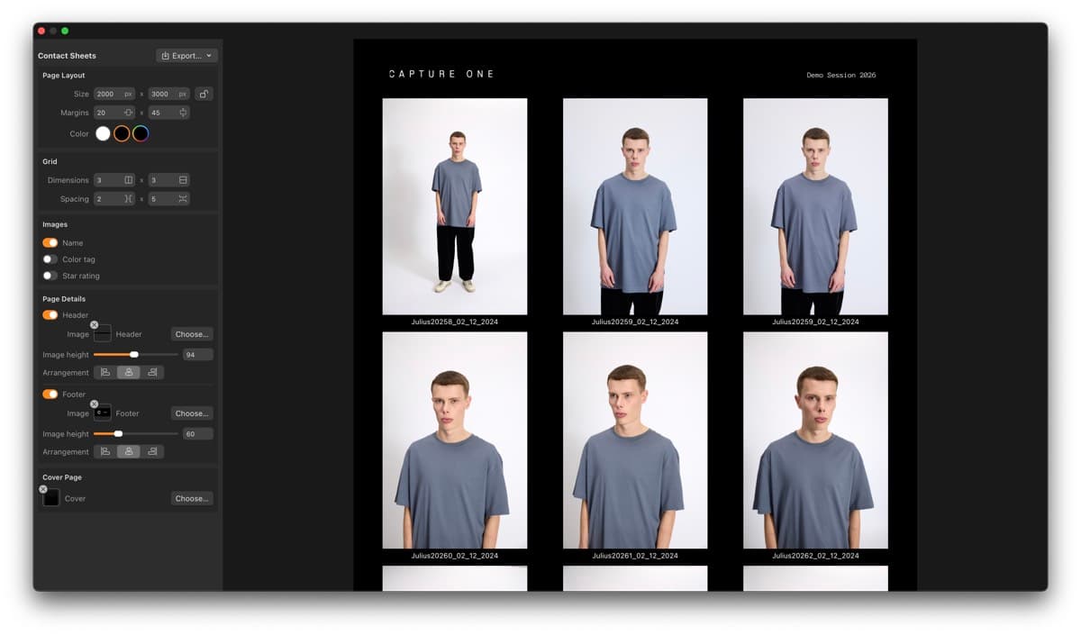 How Capture One Recommends Making Contact Sheets
